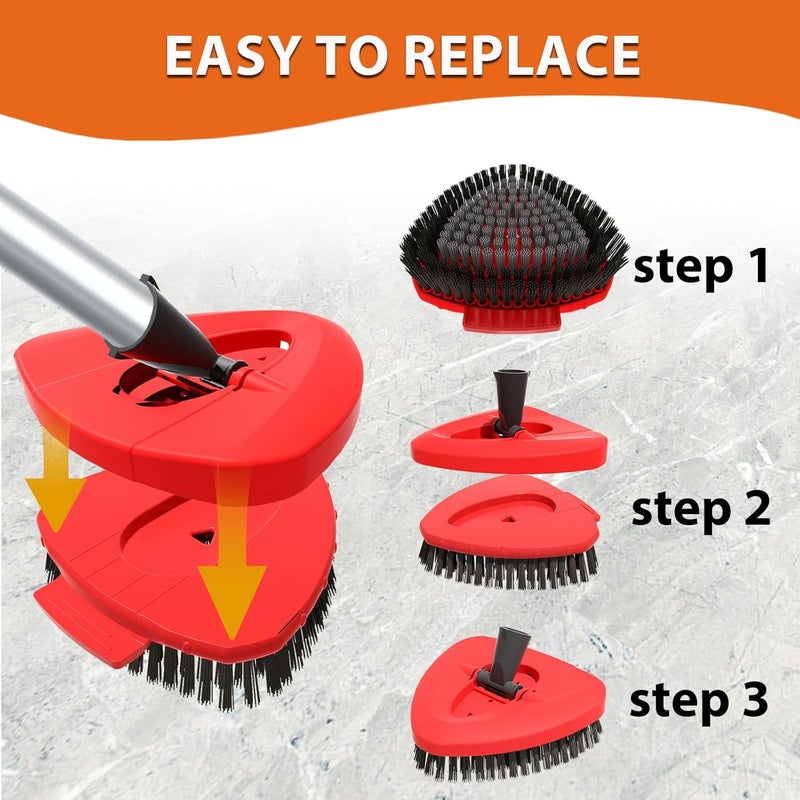 Fatmass Scrub Brush Mop Head Replacement Compatible with O Cedar EasyWring 1 Tank Spin Mop,New Upgrade Stiff Bristle Shower Brush Scrubbing Brush Cleaning Brush for Bathroom, Kitchen, Tub, Tile - Image 4